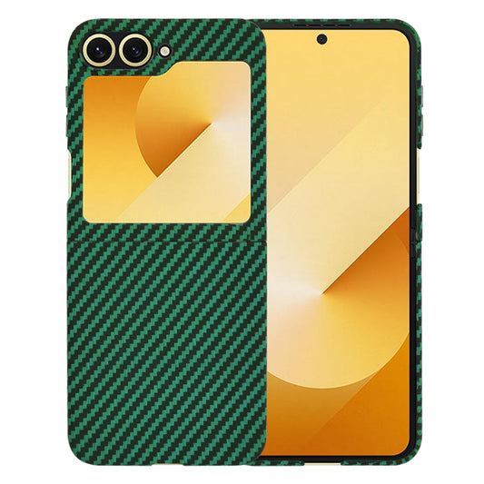 Hülle für Samsung Galaxy Z Flip7 FE F761 / Z Flip6 F741, Techsuit, Carbonite FiberShell, Grün