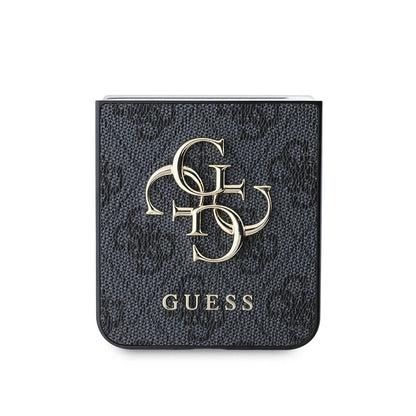 Hülle für Samsung Galaxy Z Flip7 F766, Guess, 4G Metal Logo, Schwarz