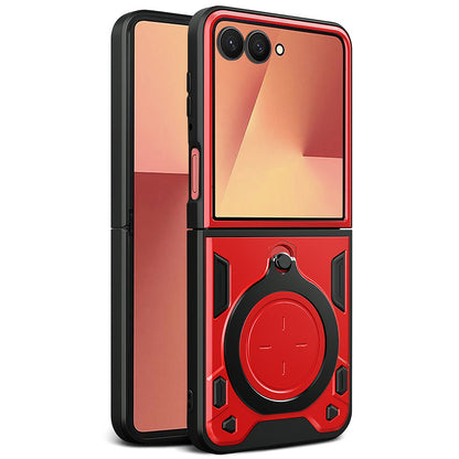 Hülle für Samsung Galaxy Z Flip7 F766, Techsuit, CamGuard Pro, Rot