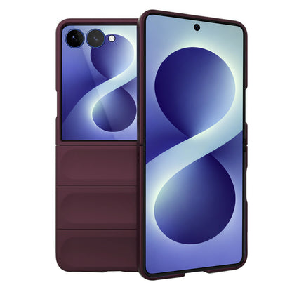 Hülle für Samsung Galaxy Z Flip8 F776, Techsuit, Magic Shield, Weinrot
