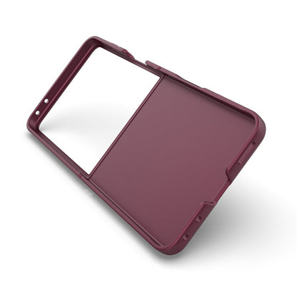 Hülle für Samsung Galaxy Z Flip8 F776, Techsuit, Magic Shield, Weinrot