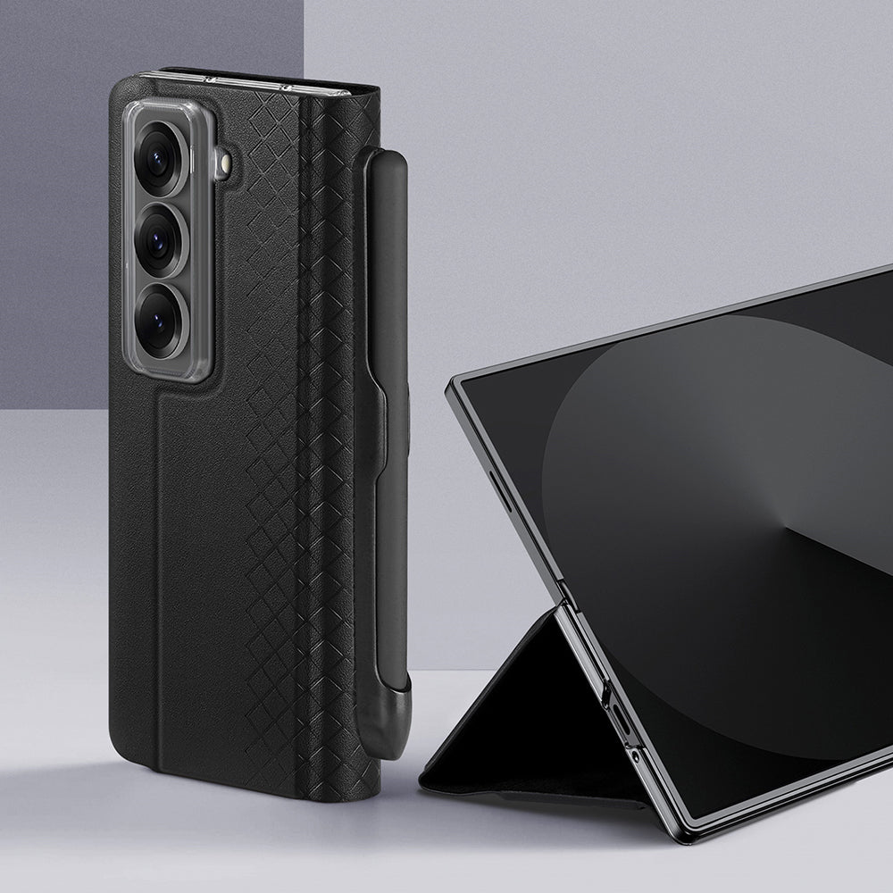 Case for Samsung Galaxy Z Fold Special, DUX DUCIS, Bril (with Pencil Holder), Black