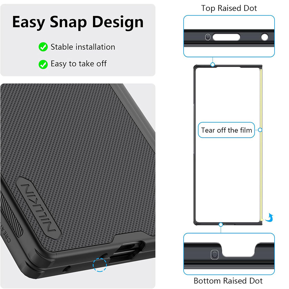 Case for Samsung Galaxy Z Fold7 F966, Nillkin, Super Frosted Shield, Black