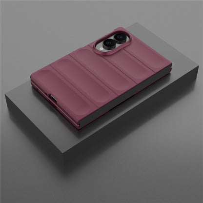 Hülle für Samsung Galaxy Z Fold8 F976, Techsuit, Magic Shield, Weinrot