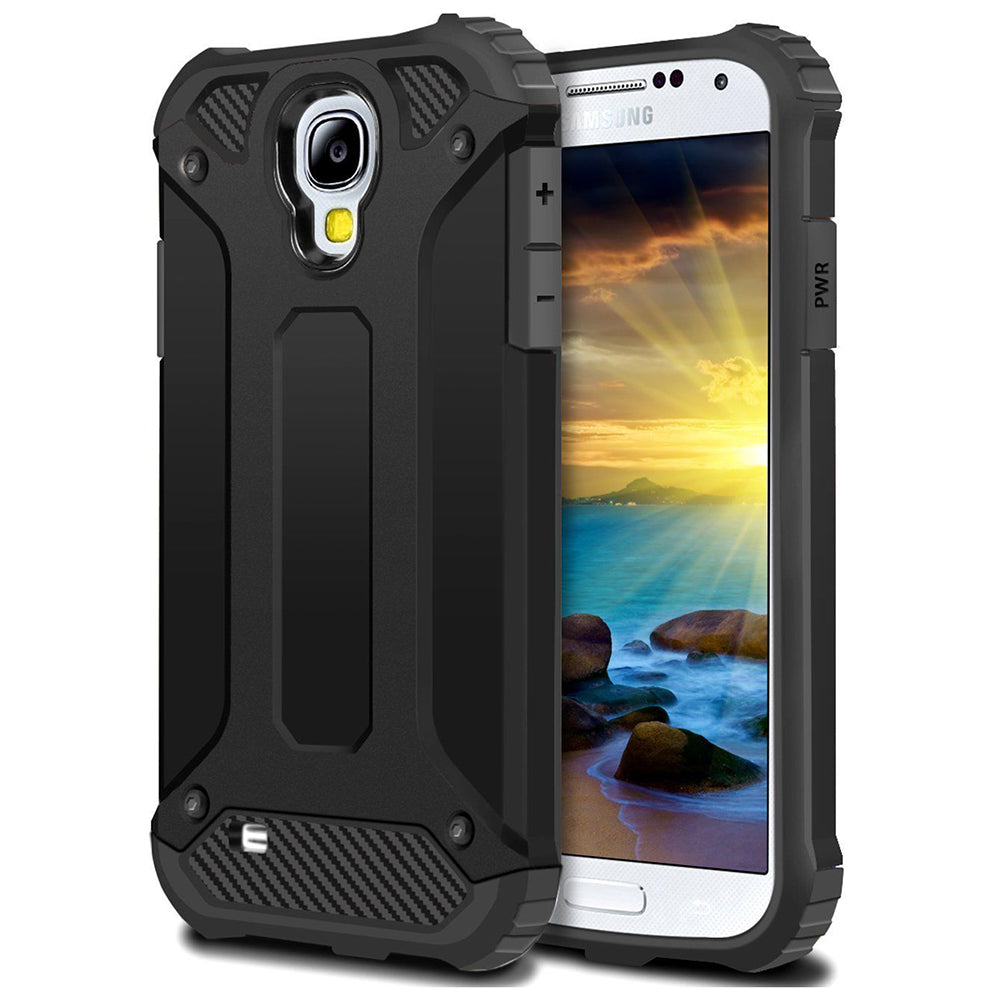 Hülle für Samsung I9500 Galaxy S4, Techsuit, Hybrid Armor, Schwarz