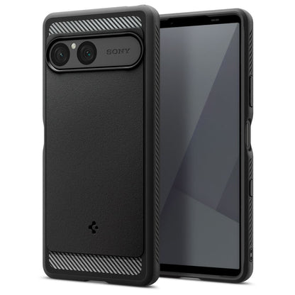 Hülle für Sony Xperia 10 VII, Spigen, Rugged Armor, Schwarz