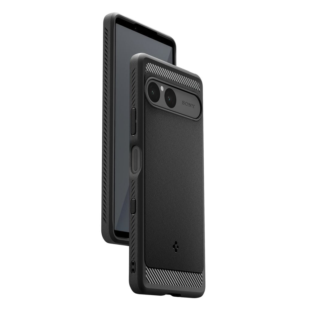 Hülle für Sony Xperia 10 VII, Spigen, Rugged Armor, Schwarz
