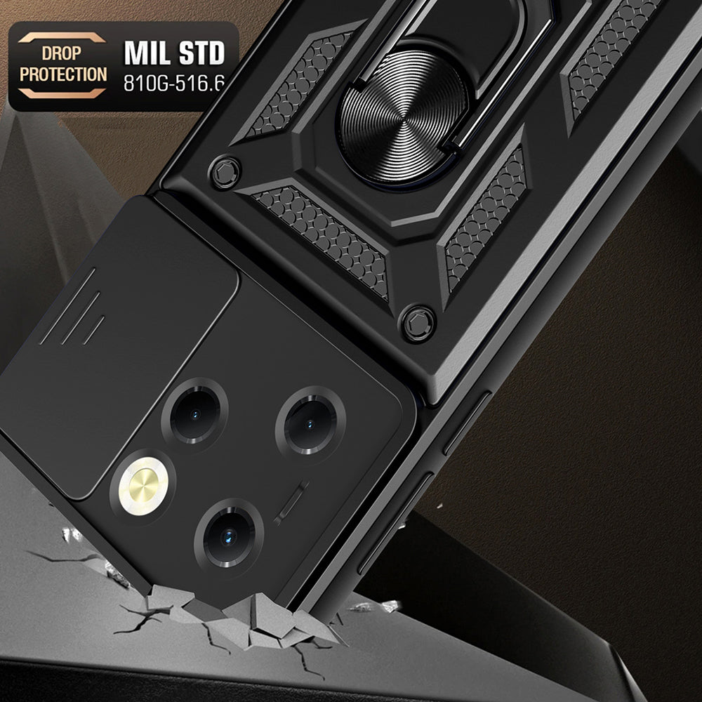 Hülle für Tecno Spark 20 Pro / Infinix Hot 40 / Hot 40 Pro, Techsuit, CamShield, Schwarz