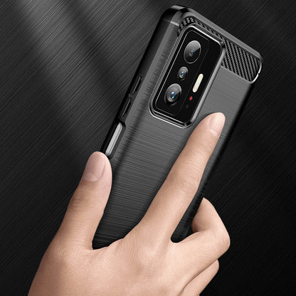 Hülle für Xiaomi 11T / 11T Pro, Techsuit, Carbon, Schwarz