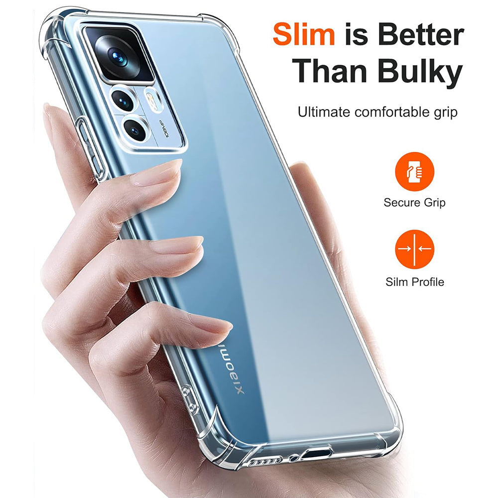 Hülle für Xiaomi 12T / 12T Pro, Techsuit, stoßfest klar, transparent