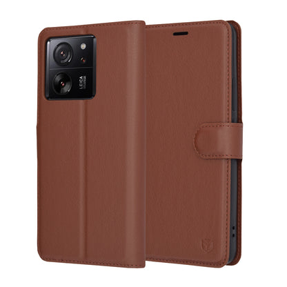 Hülle für Xiaomi 13T Pro / 13T, Techsuit, Leder-Folio, Braun