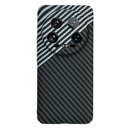 Hülle für Xiaomi 14 Ultra, Techsuit, Carbonite FiberShell, Schwarz Grau
