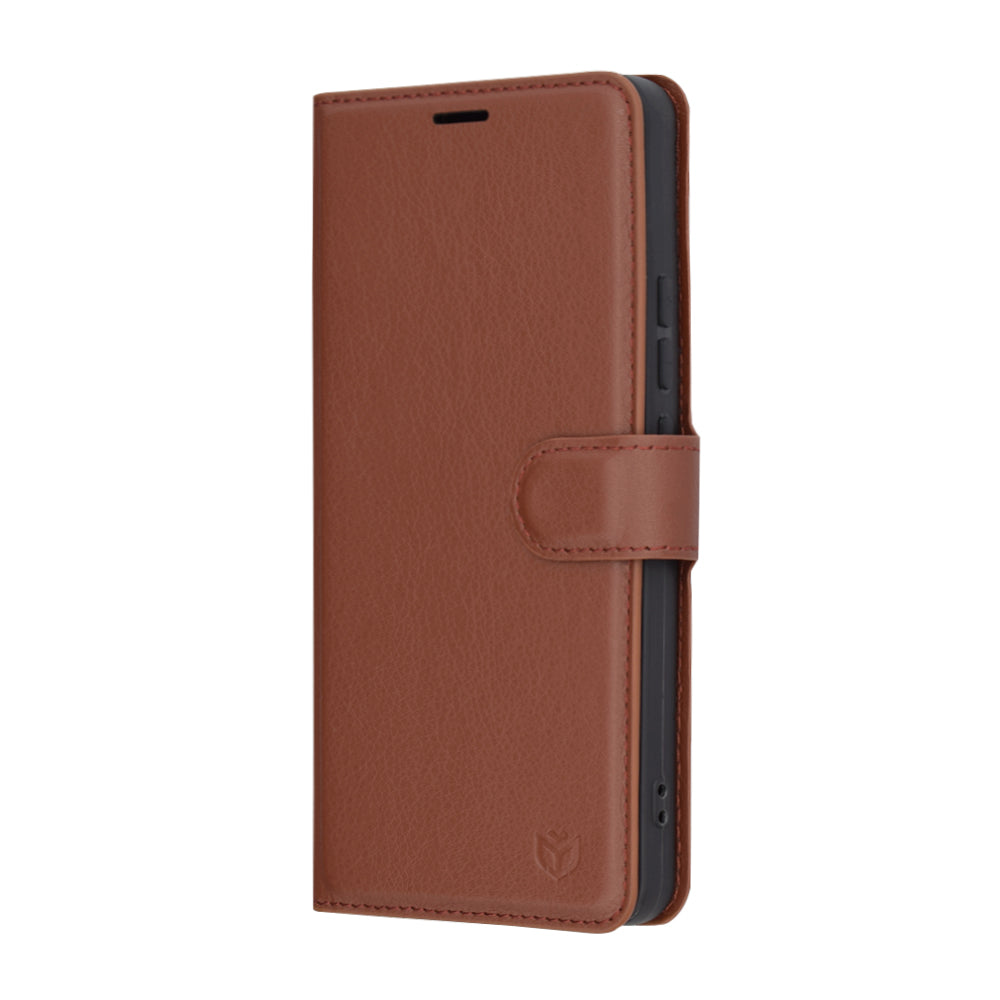 Hülle für Xiaomi 14T Pro, Techsuit, Leder-Folio, Braun
