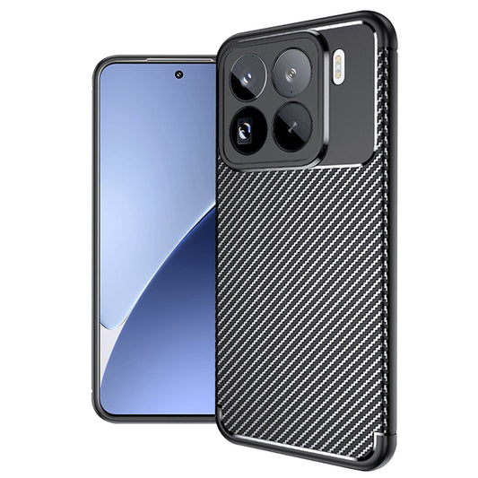Hülle für Xiaomi 15 Pro, Techsuit, CarbonFiber, Schwarz