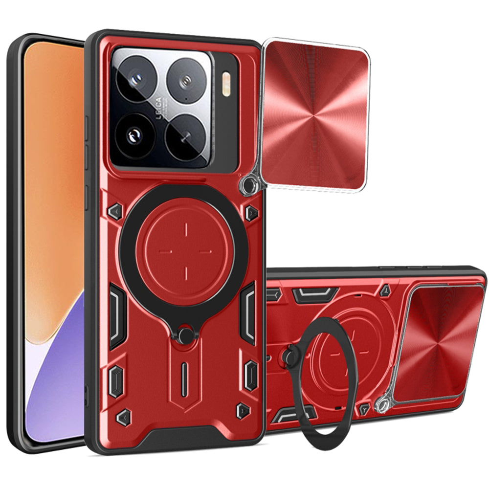 Hülle für Xiaomi 15, Techsuit, CamGuard Pro, Rot