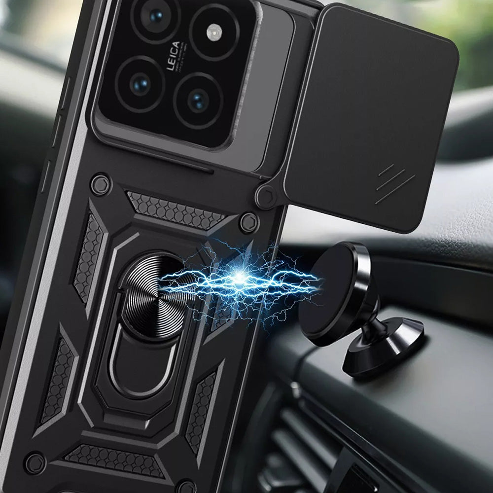 Hülle für Xiaomi 15, Techsuit, CamShield, Schwarz