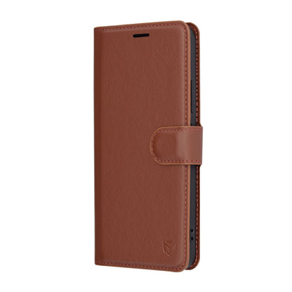 Hülle für Xiaomi 15, Techsuit, Leder-Folio, Braun