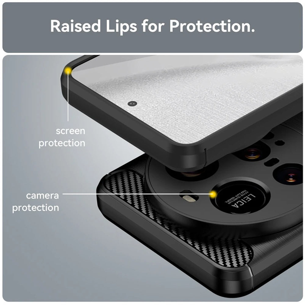 Case for Xiaomi 15 Ultra, Techsuit, Carbon, Black