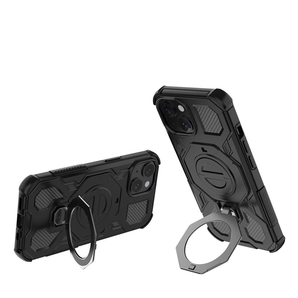 Hülle für Xiaomi 15T Pro, Techsuit, Carbon Shield Pro, Schwarz