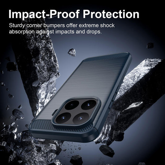 Hülle für Xiaomi 17T Pro, Techsuit, Carbon, Blau