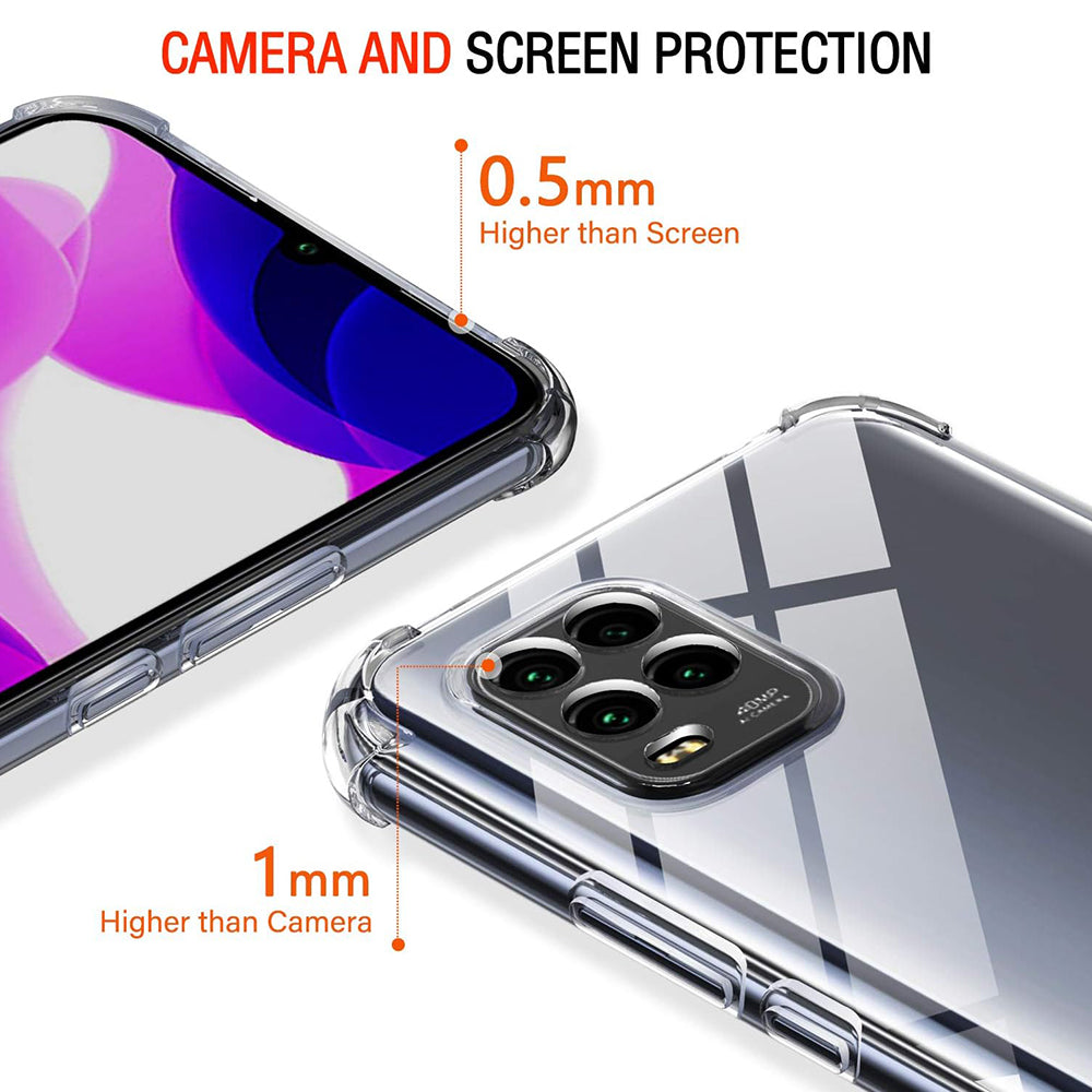 Hülle für Xiaomi Mi 10 Lite 5G, Techsuit, stoßfest klar, transparent