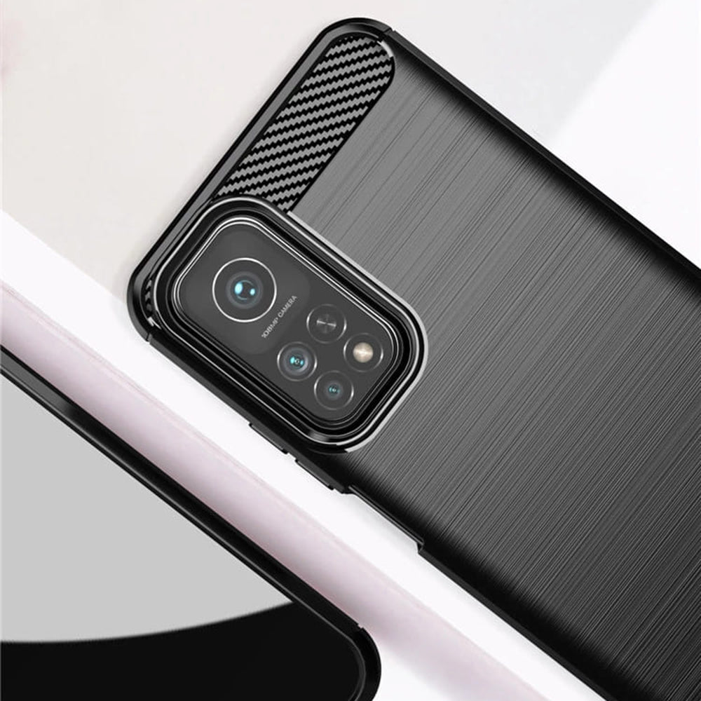 Hülle für Xiaomi Mi 10T 5G / 10T Pro 5G, Techsuit, Carbon, Schwarz