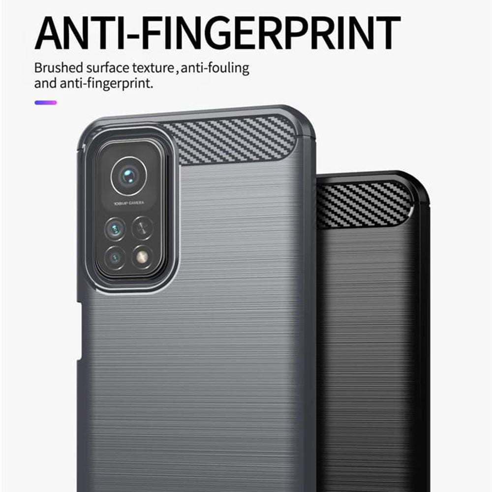 Hülle für Xiaomi Mi 10T 5G / 10T Pro 5G, Techsuit, Carbon, Schwarz