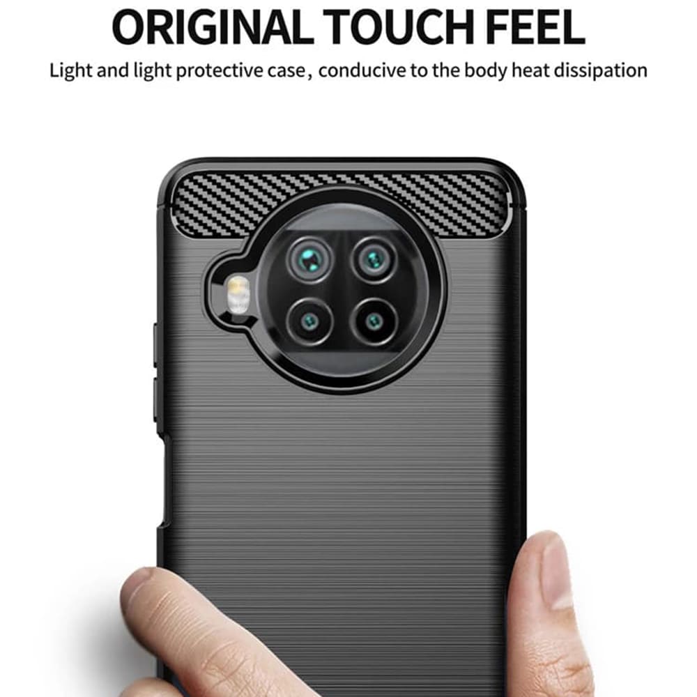 Hülle für Xiaomi Mi 10T Lite 5G, Techsuit, Carbon, Schwarz