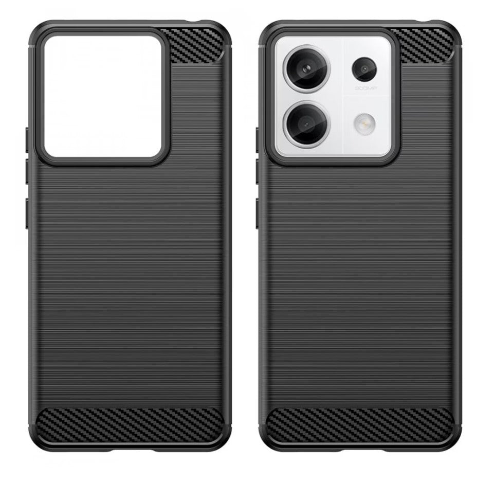 Hülle für Xiaomi Poco M6 / Redmi 13C 5G / Poco C65 / Redmi 13C, Tech-Protect, Carbon, Schwarz