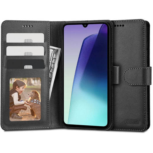 Hülle für Xiaomi Poco C75 / Redmi 14C, Tech-Protect, Wallet, Schwarz