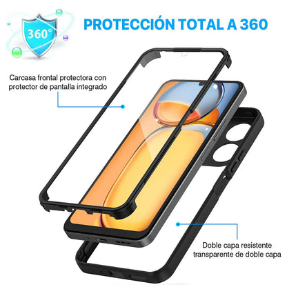 Hülle für Xiaomi Poco C65 / Redmi 13C, Techsuit, ColorVerse 360, Schwarz