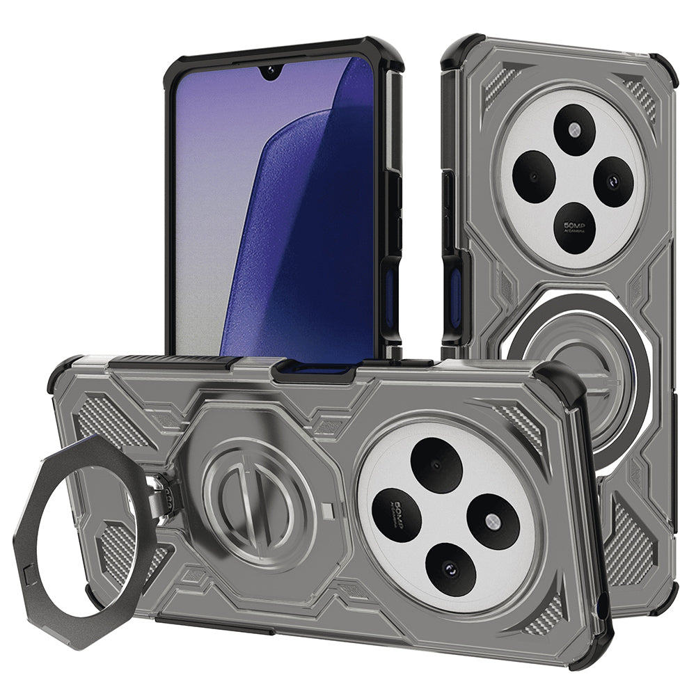Case for Xiaomi Poco C75 / Redmi 14C, Techsuit, Carbon Shield Pro, Smoke