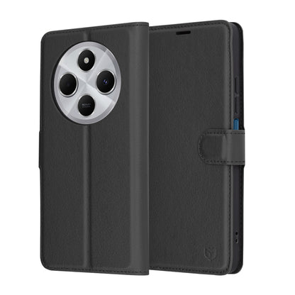 Case for Xiaomi Poco C75 / Redmi 14C, Techsuit, Leather Folio, Black