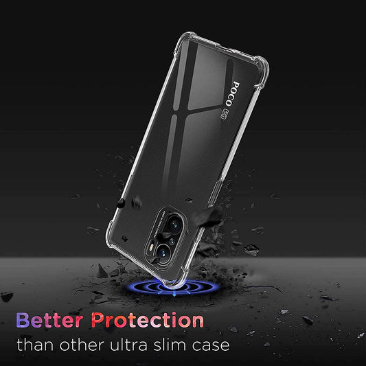 Hülle für Xiaomi Poco F3 / Mi 11i, Techsuit, stoßfest klar, transparent