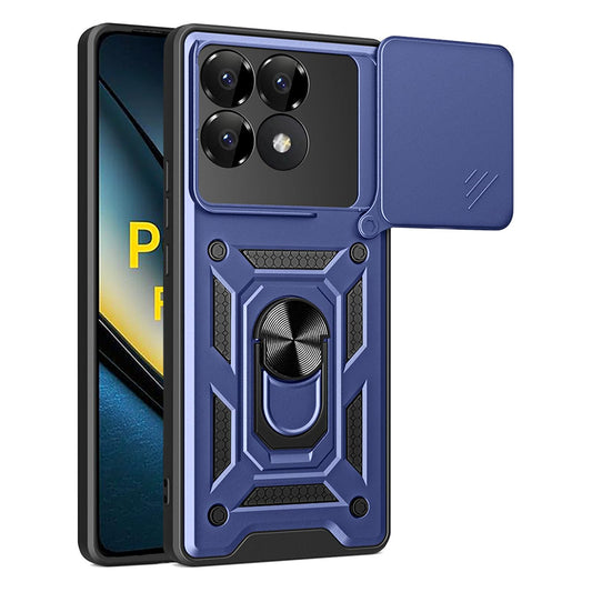 Hülle für Xiaomi Poco F6 Pro, Techsuit, CamShield, Blau