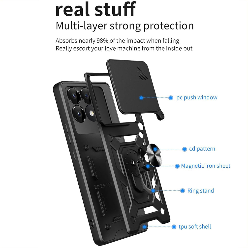 Case for Xiaomi Poco F6 Pro, Techsuit, CamShield, Green