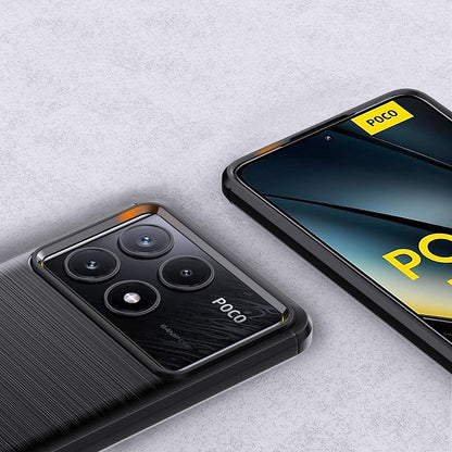 Case for Xiaomi Poco F6 Pro, Techsuit, Carbon, Black
