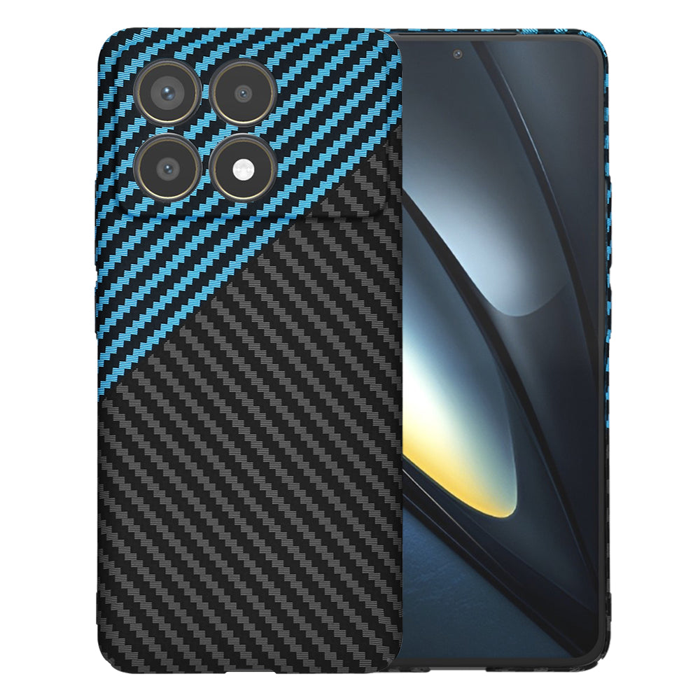 Case for Xiaomi Poco F6 Pro, Techsuit, Carbonite FiberShell, Black Blue