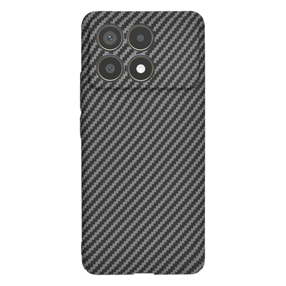 Hülle für Xiaomi Poco F6 Pro, Techsuit, Carbonite FiberShell, Schwarz