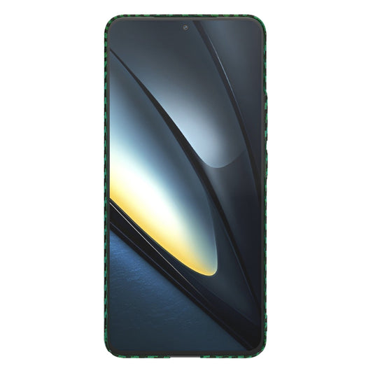Hülle für Xiaomi Poco F6 Pro, Techsuit, Carbonite FiberShell, Grün