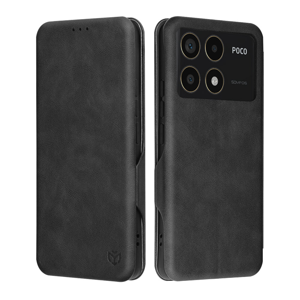 Case for Xiaomi Poco F6 Pro, Techsuit, Safe Wallet Plus, Black