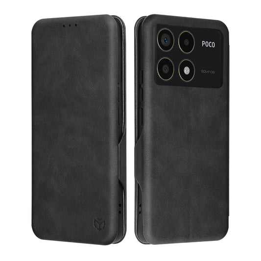 Hülle für Xiaomi Poco F6 Pro, Techsuit, Safe Wallet Plus, Schwarz