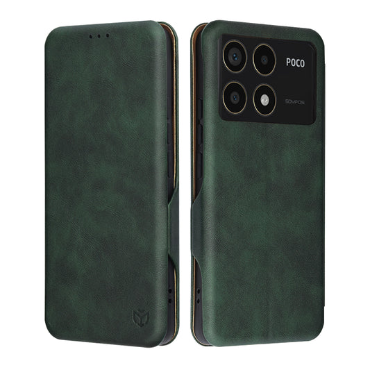 Hülle für Xiaomi Poco F6 Pro, Techsuit, Safe Wallet Plus, Grün