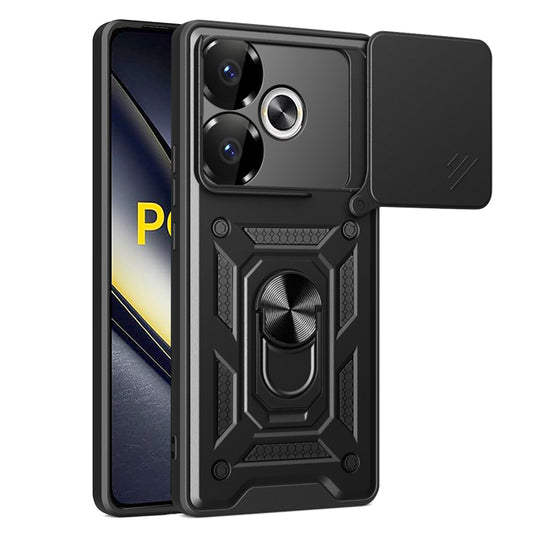 Hülle für Xiaomi Poco F6, Techsuit, CamShield, Schwarz