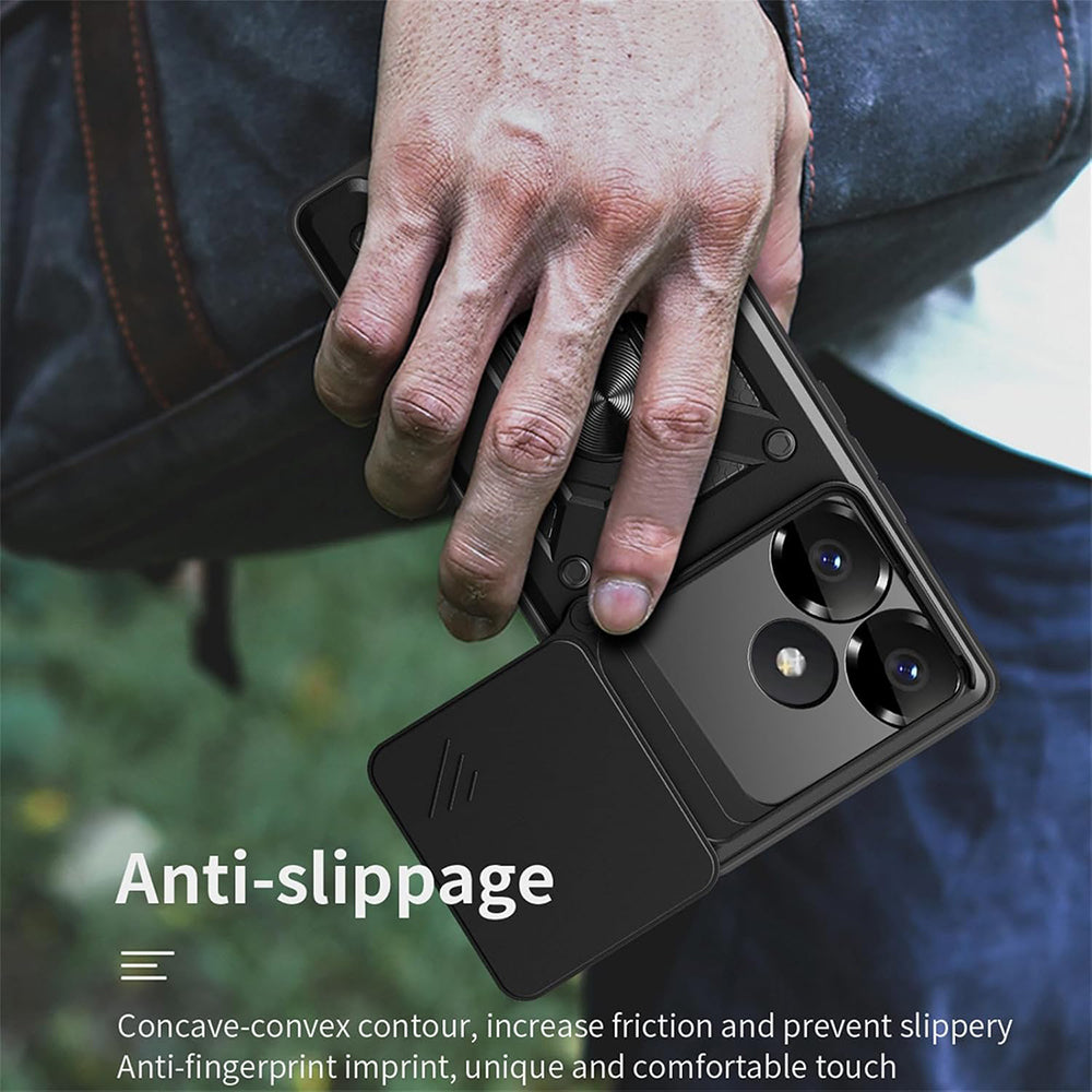 Case for Xiaomi Poco F6, Techsuit, CamShield, Black