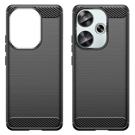 Hülle für Xiaomi Poco F6, Techsuit, Carbon, Schwarz