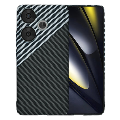Hülle für Xiaomi Poco F6, Techsuit, Carbonite FiberShell, Schwarz Grau