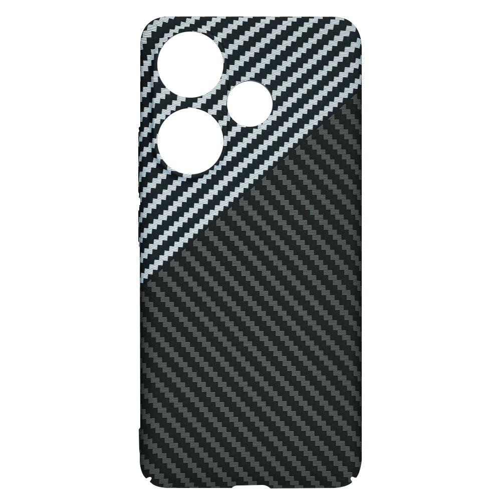 Hülle für Xiaomi Poco F6, Techsuit, Carbonite FiberShell, Schwarz Grau