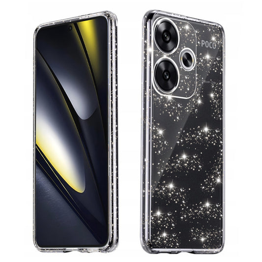 Hülle für Xiaomi Poco F6, Techsuit, SparkleSkin, Transparent