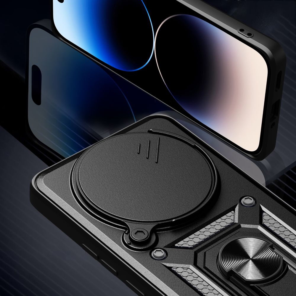 Hülle für Xiaomi Poco F7 Pro, Techsuit, CamShield, Schwarz